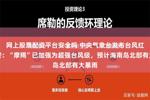 网上股票配资平台安全吗 中央气象台发布台风红色预警：“摩羯”已加强为超强台风级，预计海南岛北部有大暴雨